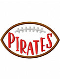 Pirates Football appliqué Embroidery Design - football appliqué design - instant download design