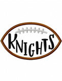 Knights football appliqué machine embroidery design