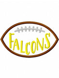 Falcons football appliqué machine embroidery design