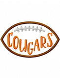 Cougars Football appliqué machine embroidery design