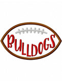 Bulldogs Football appliqué machine embroidery design