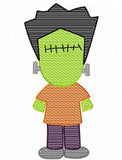 Frankenstein Monster sketch machine embroidery design