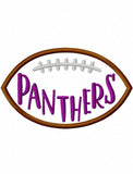 Panthers football appliqué embroidery design