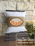 Hounds football appliqué embroidery design