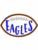 Eagles football appliqué embroidery design