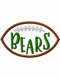 Bears Football appliqué embroidery design