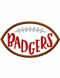 Badgers football appliqué machine embroidery design
