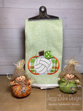 Volleyball Pumpkin applique machine embroidery design