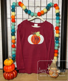 Volleyball Pumpkin monogram frame applique machine embroidery design