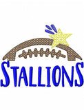 Stallions Football machine embroidery design