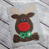 Reindeer boy applique machine embroidery design
