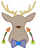 Fall Deer Buck motif filled machine embroidery design