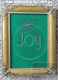 Christmas Joy wreath sketch machine embroidery design