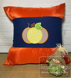 Tennis Pumpkin applique machine embroidery design