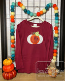Volleyball Pumpkin monogram frame applique machine embroidery design