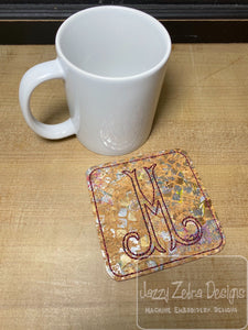 Blank Square coaster In the hoop machine embroidery design
