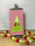 Chenille it tape 3 fabric Christmas tree applique machine embroidery design