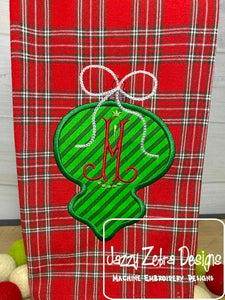 Christmas Ornament appliqué machine embroidery design