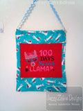 100 days no prob llama saying machine embroidery design