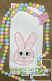 Chenille it tape girl bunny applique machine embroidery design