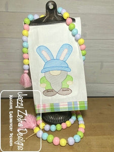 Easter Bunny gnome boy sketch machine embroidery design