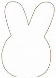 Bunny head silhouette stick stand decoration In The Hoop machine embroidery design