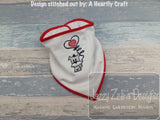 Puppy with heart sketch machine embroidery design