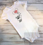 Puppy with heart sketch machine embroidery design