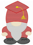 Graduation gnome boy sketch machine embroidery design