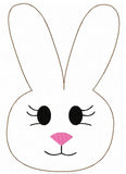 Chenille it tape girl bunny applique machine embroidery design