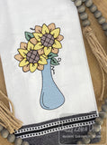 Vase of Sunflowers sketch machine embroidery design