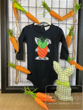 Easter Bunny with large carrot applique machine embroidery design