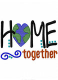 Home together earth machine sketch machine embroidery design