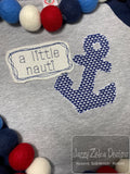 A little nauti shabby chic bean stitch appliqué machine embroidery design