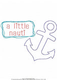 A little nauti shabby chic bean stitch appliqué machine embroidery design