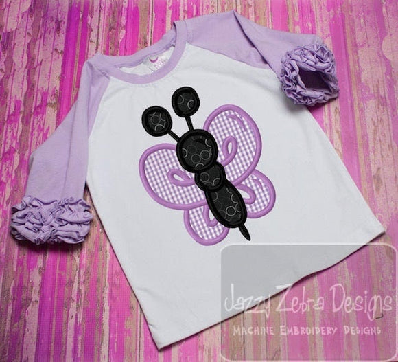 Butterfly balloon animal applique machine embroidery design