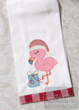 Christmas Flamingo sketch machine embroidery design
