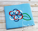 Flower satin stitch machine embroidery design