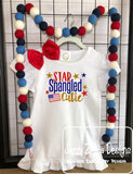 Star spangled cutie saying patriotic machine embroidery design