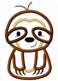 Sloth appliqué machine embroidery design