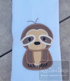 Sloth appliqué machine embroidery design