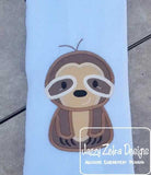 Sloth appliqué machine embroidery design