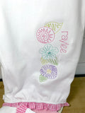 3 Flowers scribble machine embroidery design