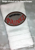 Bulldogs Football appliqué machine embroidery design