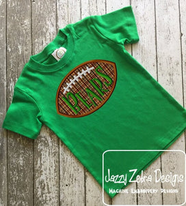 Bears Football appliqué embroidery design