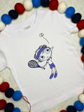 Swirly boy tennis sketch machine embroidery design