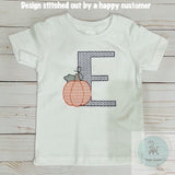 Pumpkin motif filled font machine embroidery design bundle