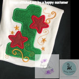 1st Birthday Stars appliqué machine embroidery design