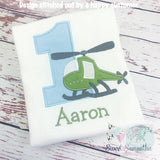 Military Helicopter Appliqué Machine Embroidery Design
