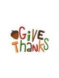 Give Thanks saying Thanksgiving machine embroidery design